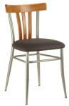 Bistro chair slatted upholstered